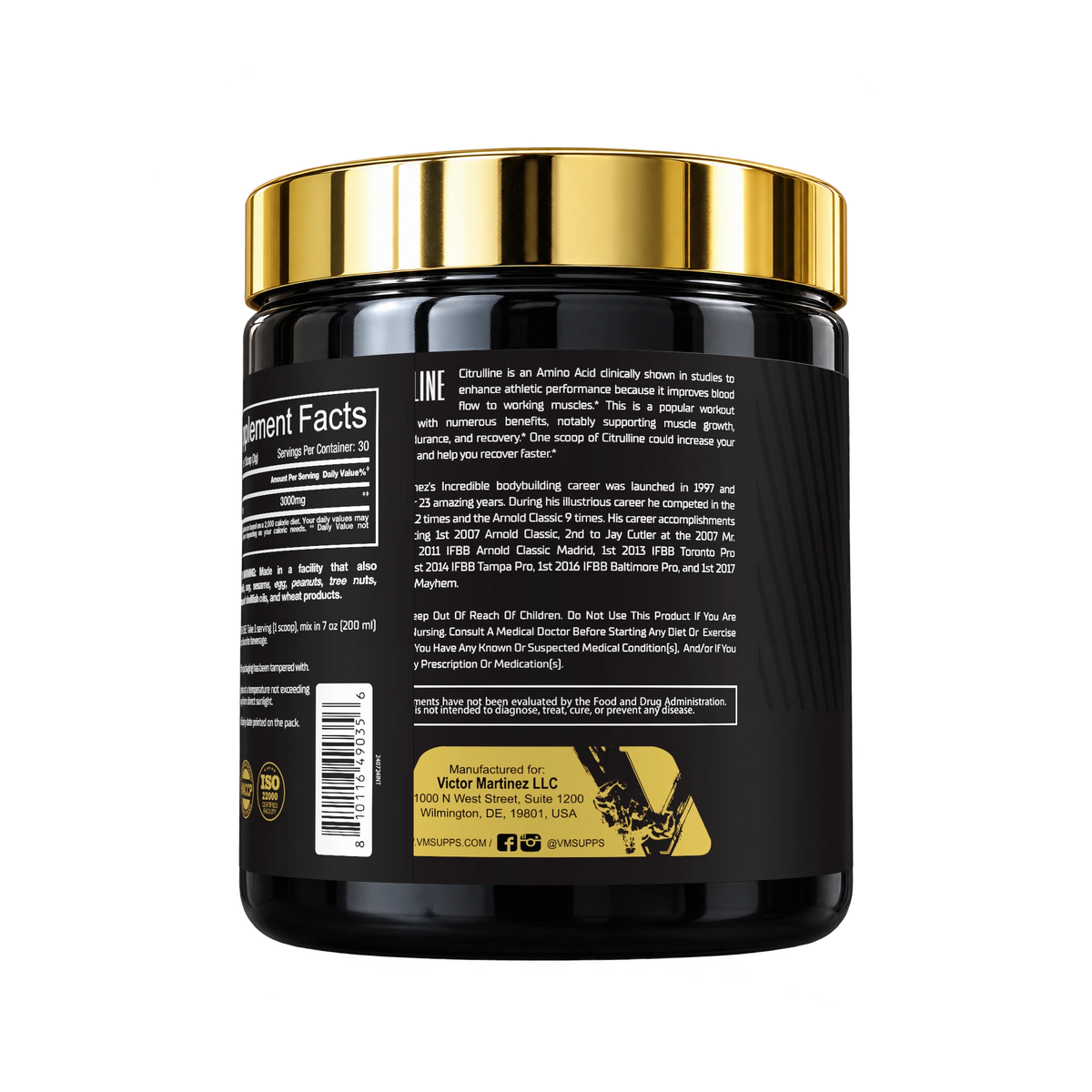 FG-VM-077 | info | L-Citrulline 3000 mg Unflavored, label side